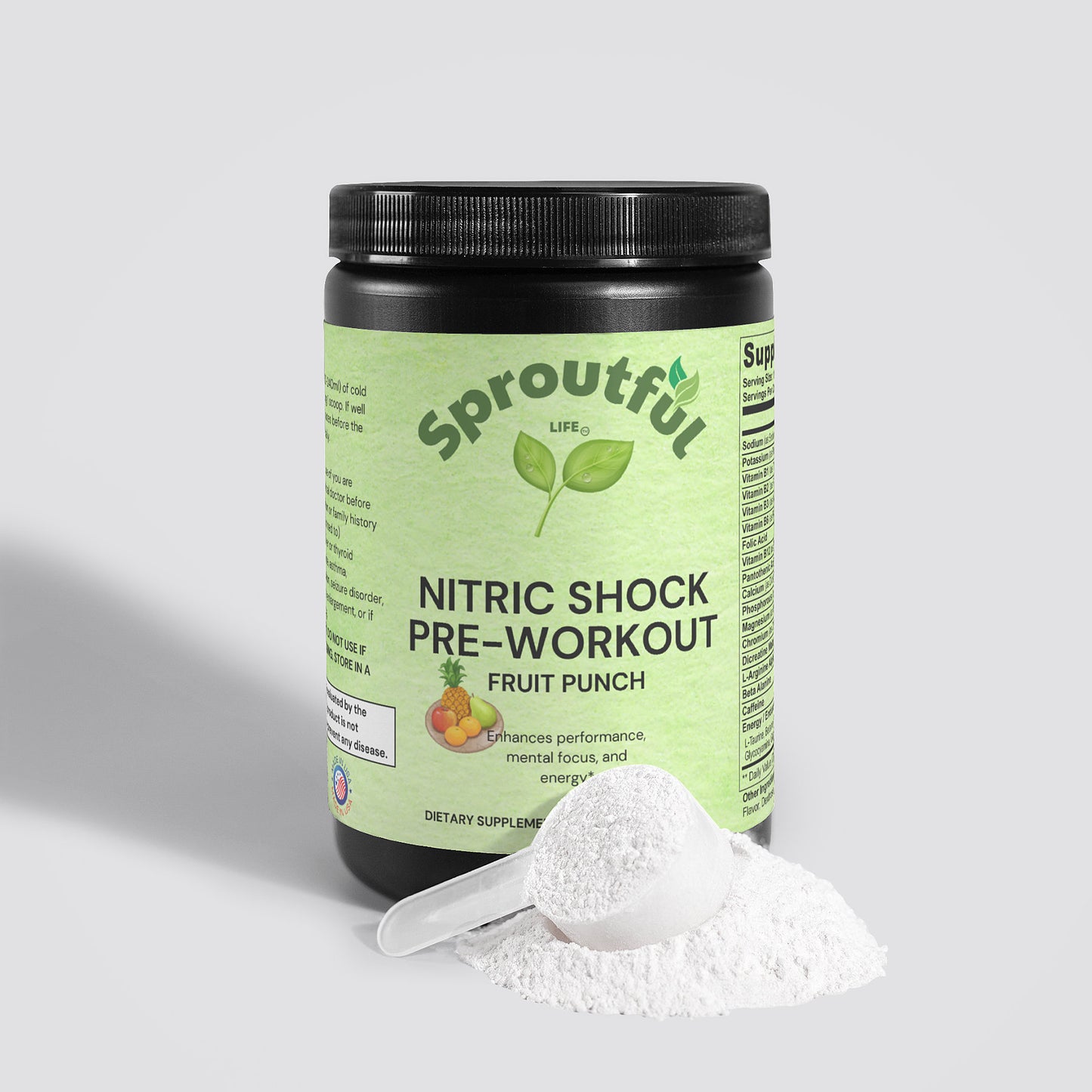 Nitric Shock Pre-Workout Powder (Fruit Punch)