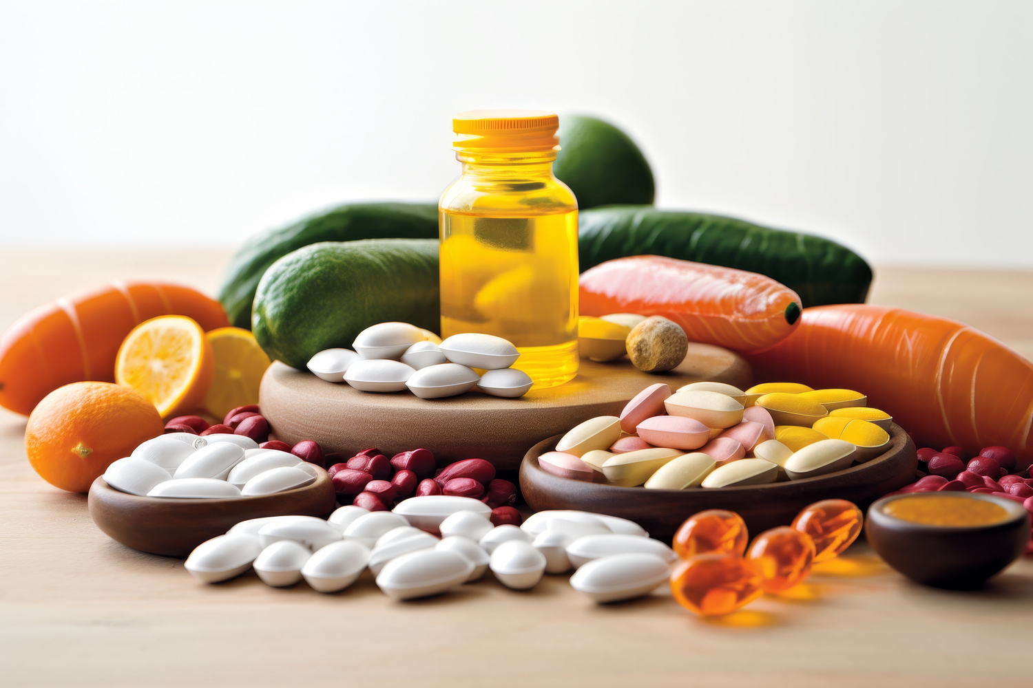 Vitamin D3 + K2, CoQ10, Magnesium, Omega-3, and Multivitamins