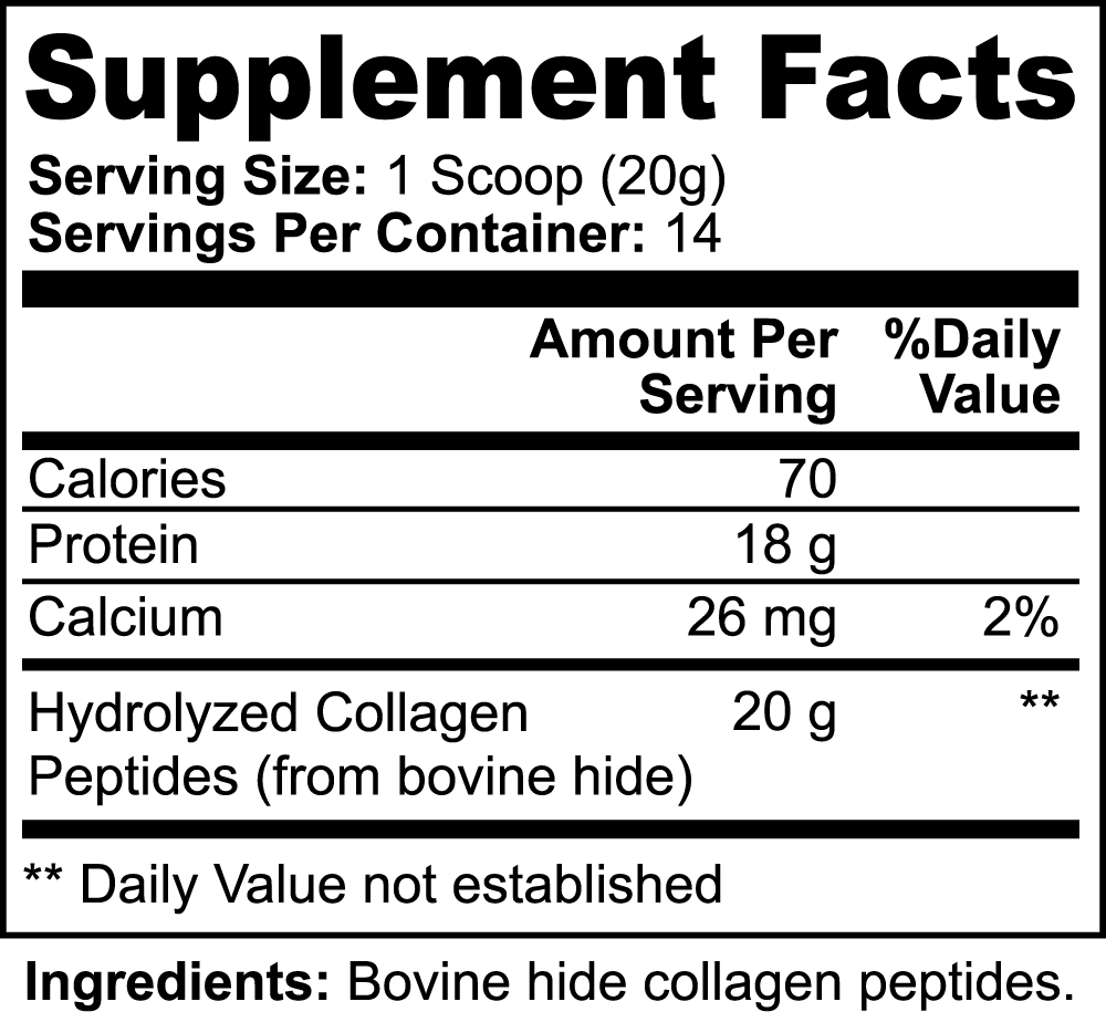 Grass-Fed Hydrolyzed Collagen Peptides | Unflavored